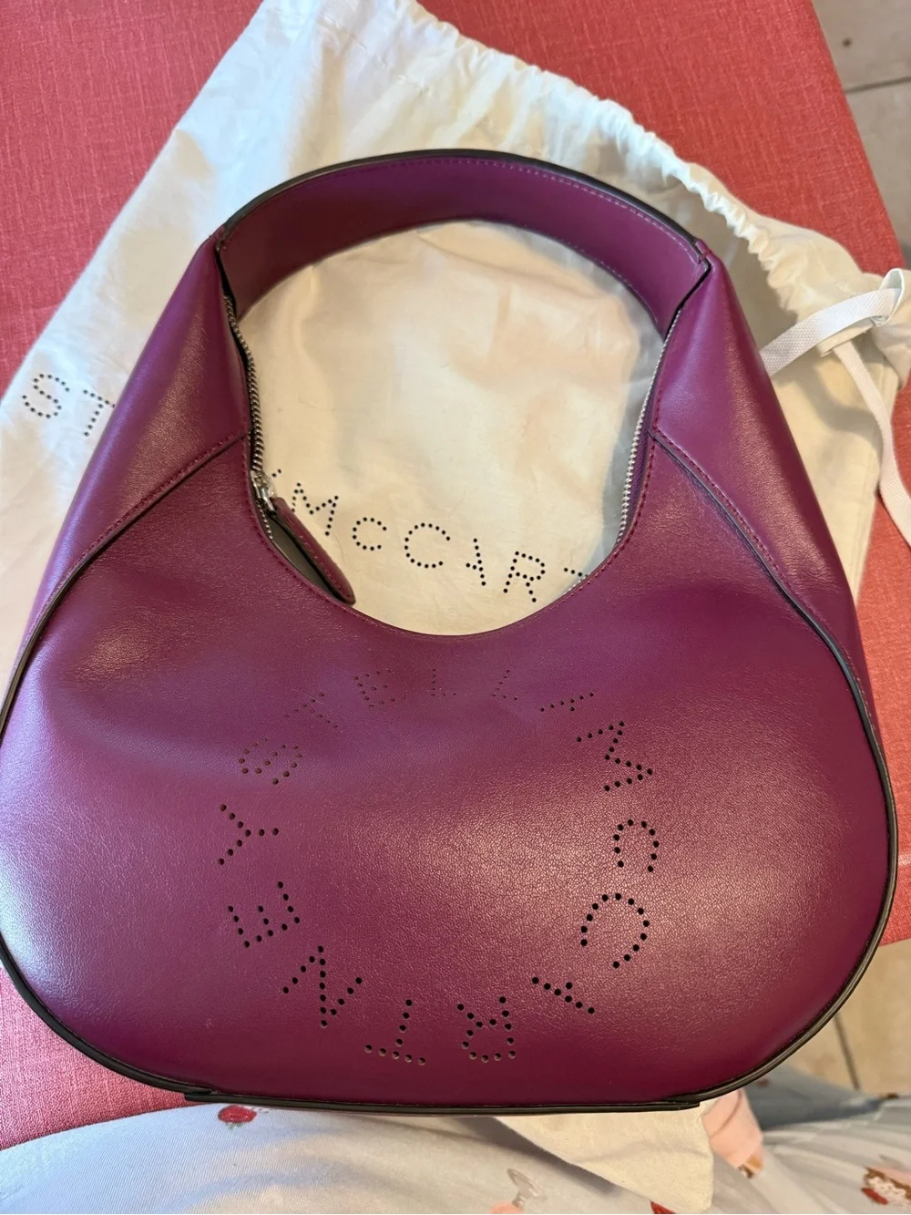 Stella McCartney Magenta Crescent Shoulder Bag